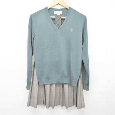 【中古】福岡県 西南学院高等学校 女子制服 3点 (ニット・スカート) sf076266