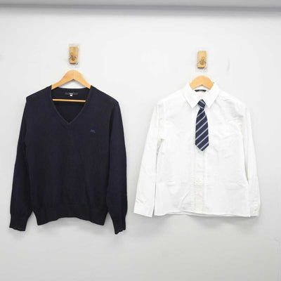 【中古】千葉県 東邦大学付属 東邦中学校・高等学校 女子制服 4点 (ニット・シャツ・ズボン) sf076289