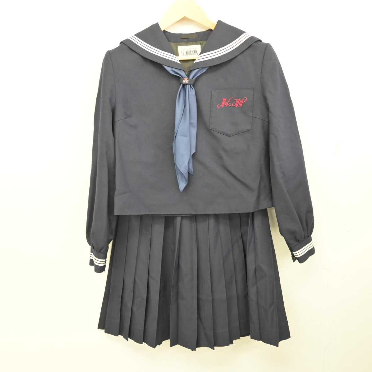 【中古】兵庫県 加古川東高等学校 女子制服 7点 (セーラー服・スカート) sf076359