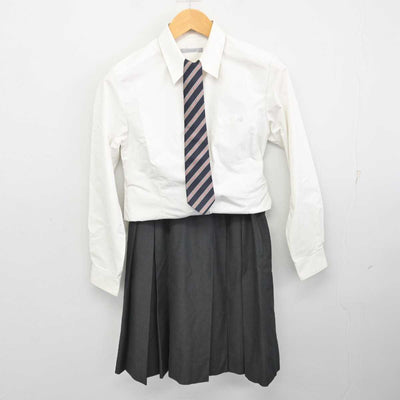 【中古】広島県 総合技術高等学校 女子制服 4点 (シャツ・スカート) sf076366