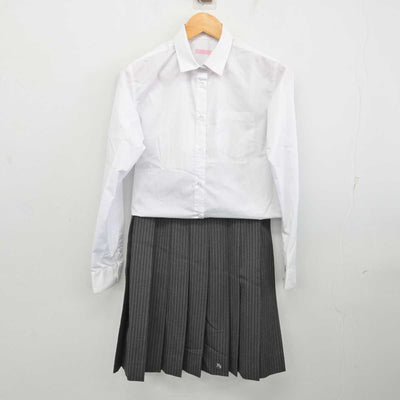 【中古】東京都 東久留米総合高等学校 女子制服 2点 (シャツ・スカート) sf076391