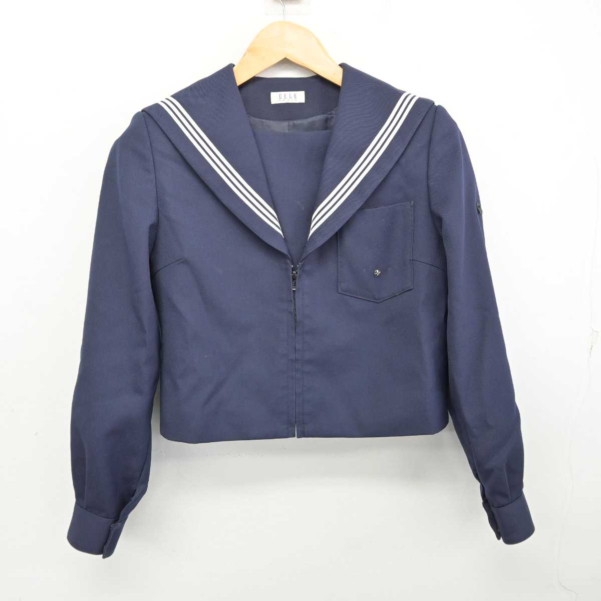 【中古】愛知県 一宮市立木曽川中学校 女子制服 2点 (セーラー服・スカート) sf076397