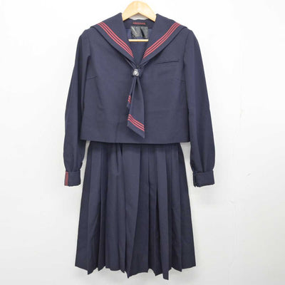 【中古】埼玉県 大成中学校 女子制服 4点 (セーラー服・ニット・スカート) sf076414