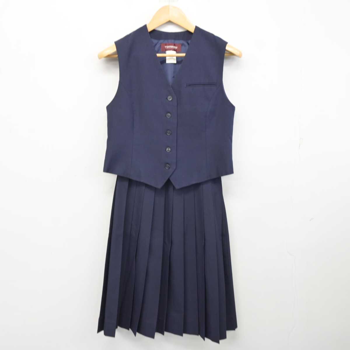 【中古】千葉県 幸町第二中学校 女子制服 2点 (ベスト・スカート) sf076421