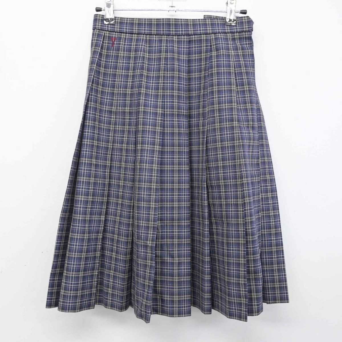 【中古】福岡県 八女学院中学・高等学校 女子制服 3点 (ブレザー・スカート) sf076425