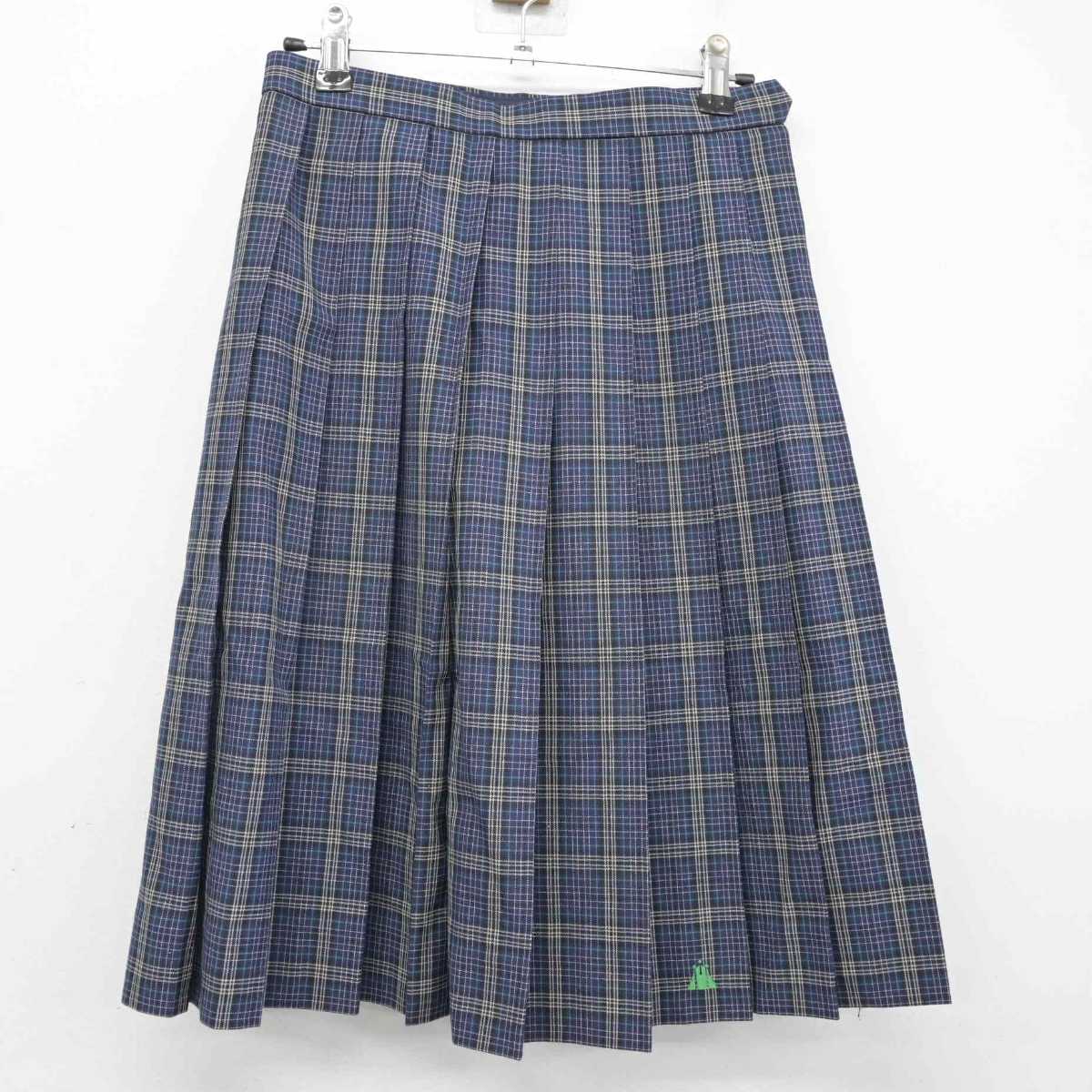 【中古】福岡県 八女学院中学・高等学校 女子制服 2点 (ニット・スカート) sf076426