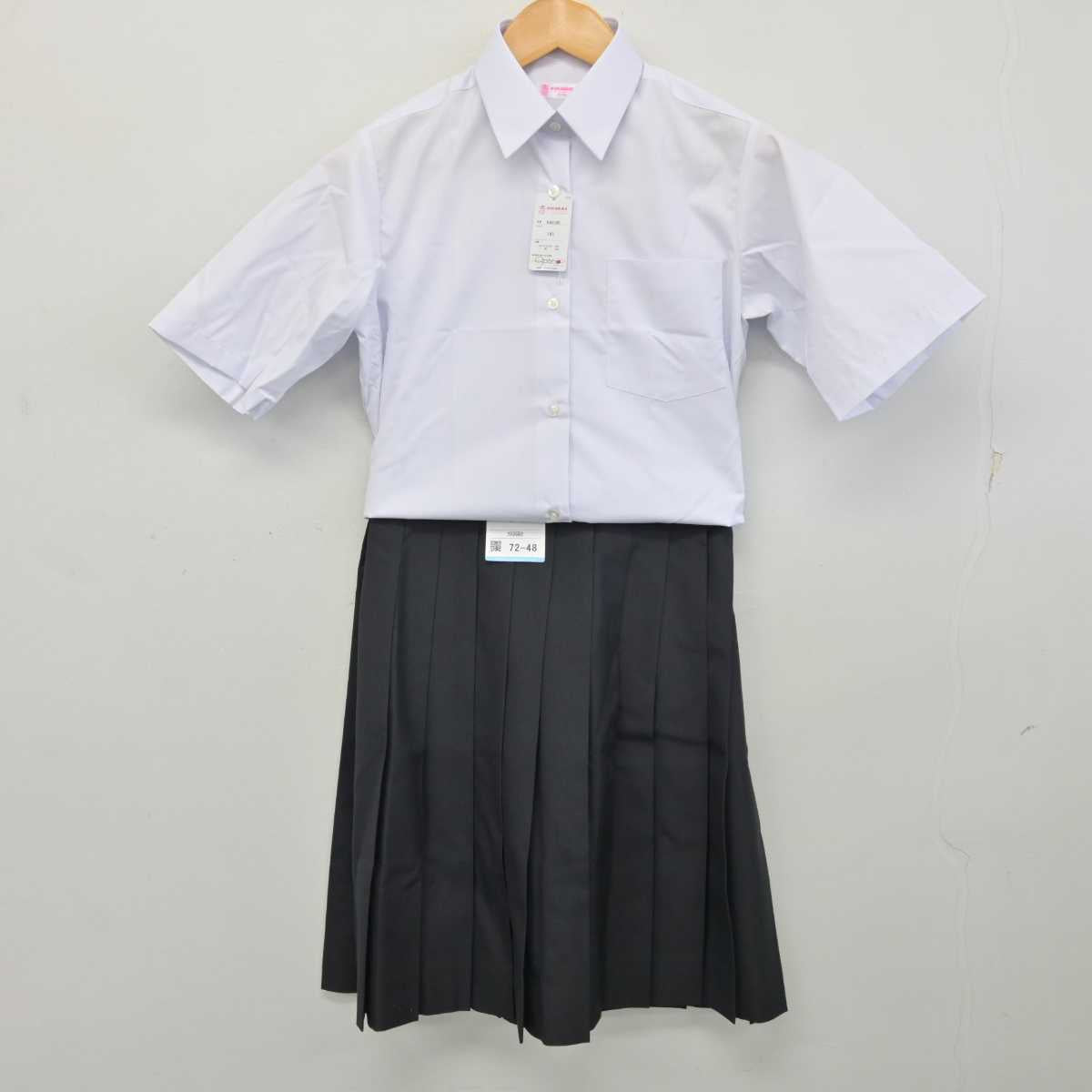 【中古】神奈川県 大和南高等学校 女子制服 3点 (シャツ・スカート) sf076430