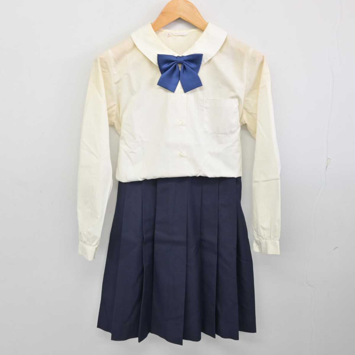 【中古】岡山県 吉備中学校 女子制服 4点 (ブレザー・シャツ・スカート) sf076472