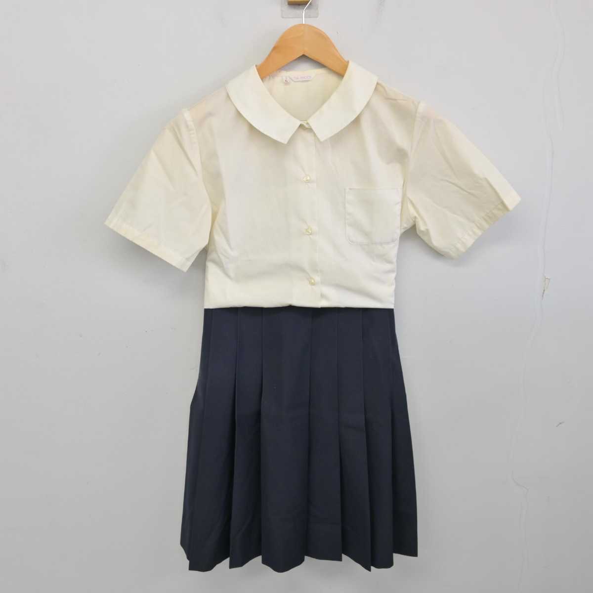 【中古】岡山県 吉備中学校 女子制服 2点 (シャツ・スカート) sf076481