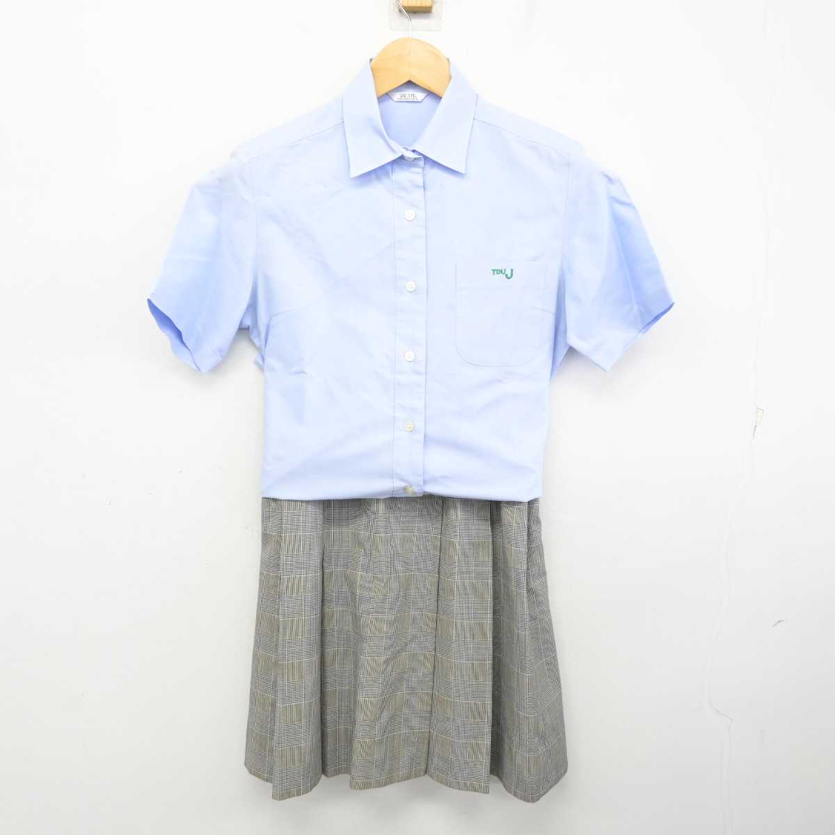 【中古】東京都 東京電機大学中学校 女子制服 2点 (シャツ・スカート) sf076485