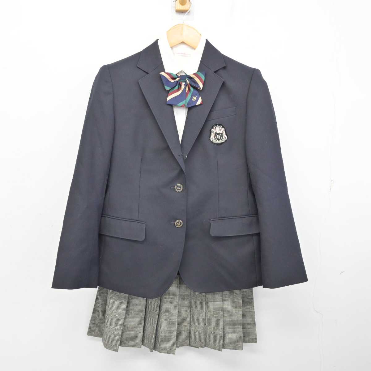 【中古】神奈川県 横浜創英高等学校 女子制服 4点 (ブレザー・シャツ・スカート) sf076507