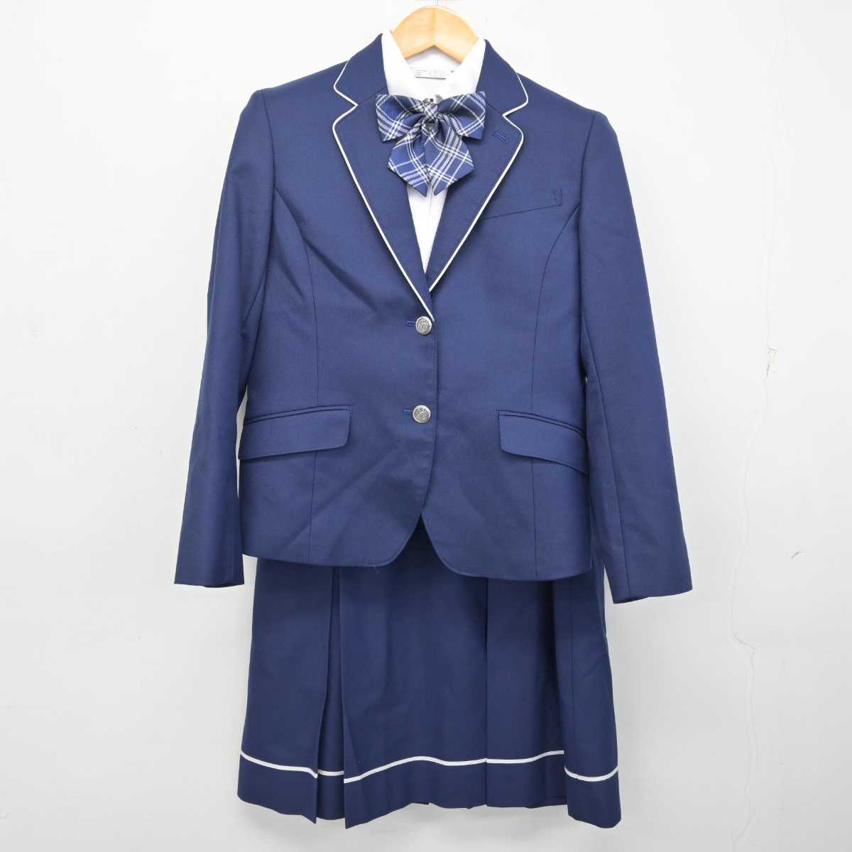 【中古】福岡県 久留米信愛高等学校 女子制服 4点 (ブレザー・シャツ・スカート) sf076529