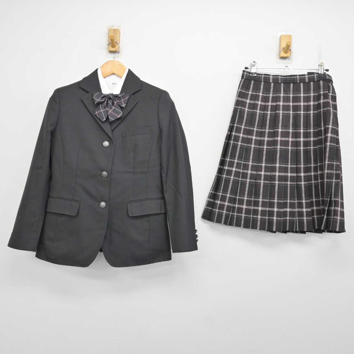 【中古】愛知県 岡崎城西高等学校 女子制服 4点 (ブレザー・シャツ・スカート) sf076535