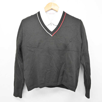 【中古】福岡県 久留米学園高等学校 女子制服 2点 (ニット・シャツ) sf076542