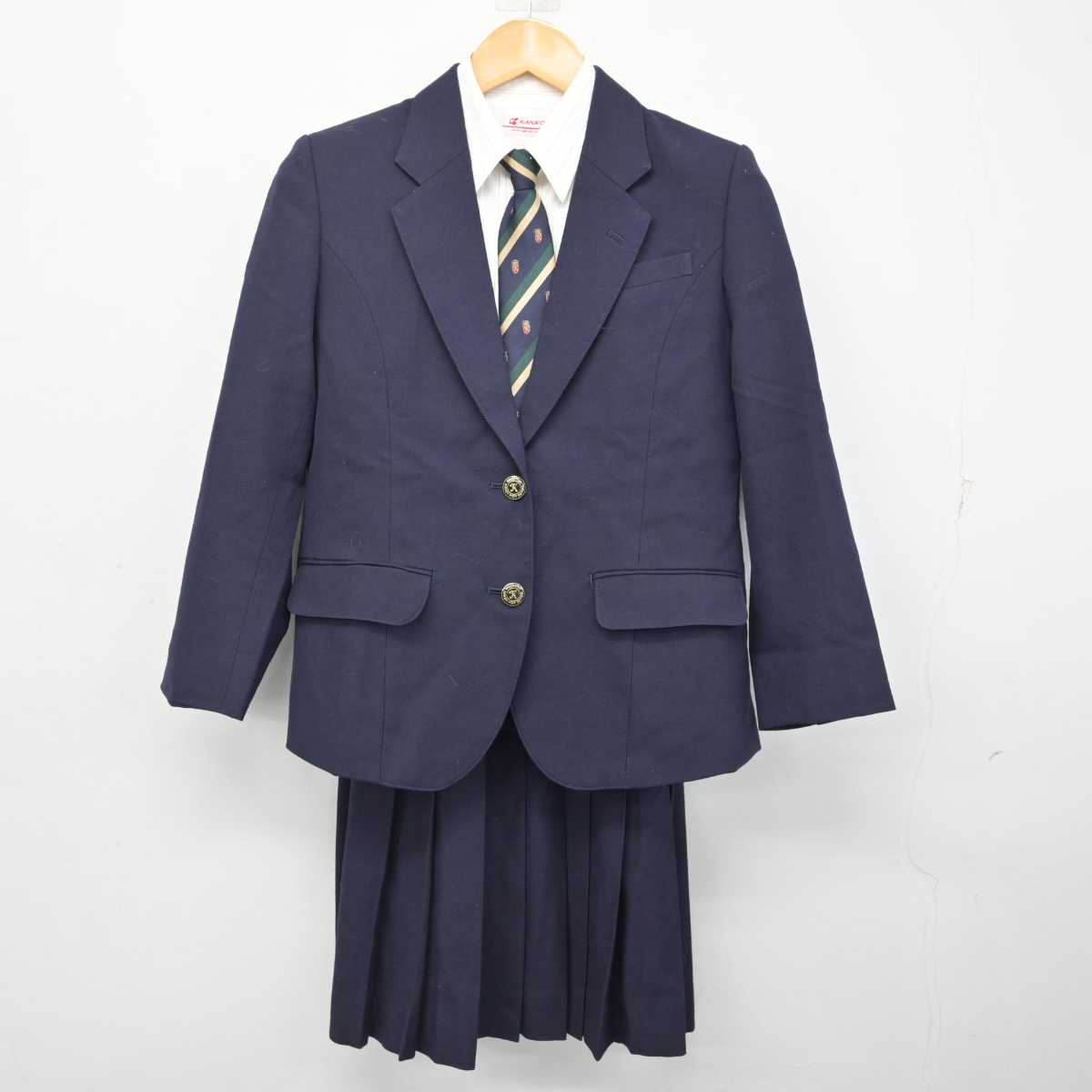 【中古】広島県 広島観音高等学校 女子制服 4点 (ブレザー・シャツ・スカート) sf076546