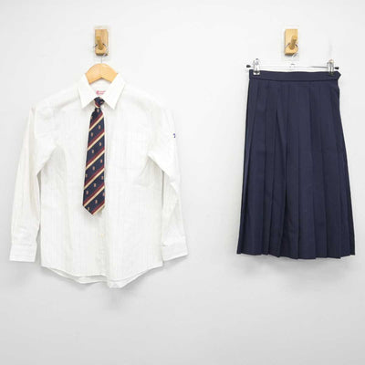 【中古】広島県 広島観音高等学校 女子制服 3点 (シャツ・スカート) sf076547