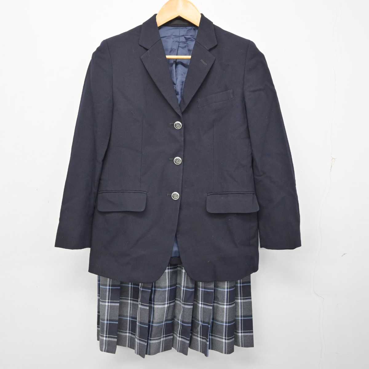 【中古】神奈川県 住吉高等学校 女子制服 3点 (ブレザー・スカート) sf076554