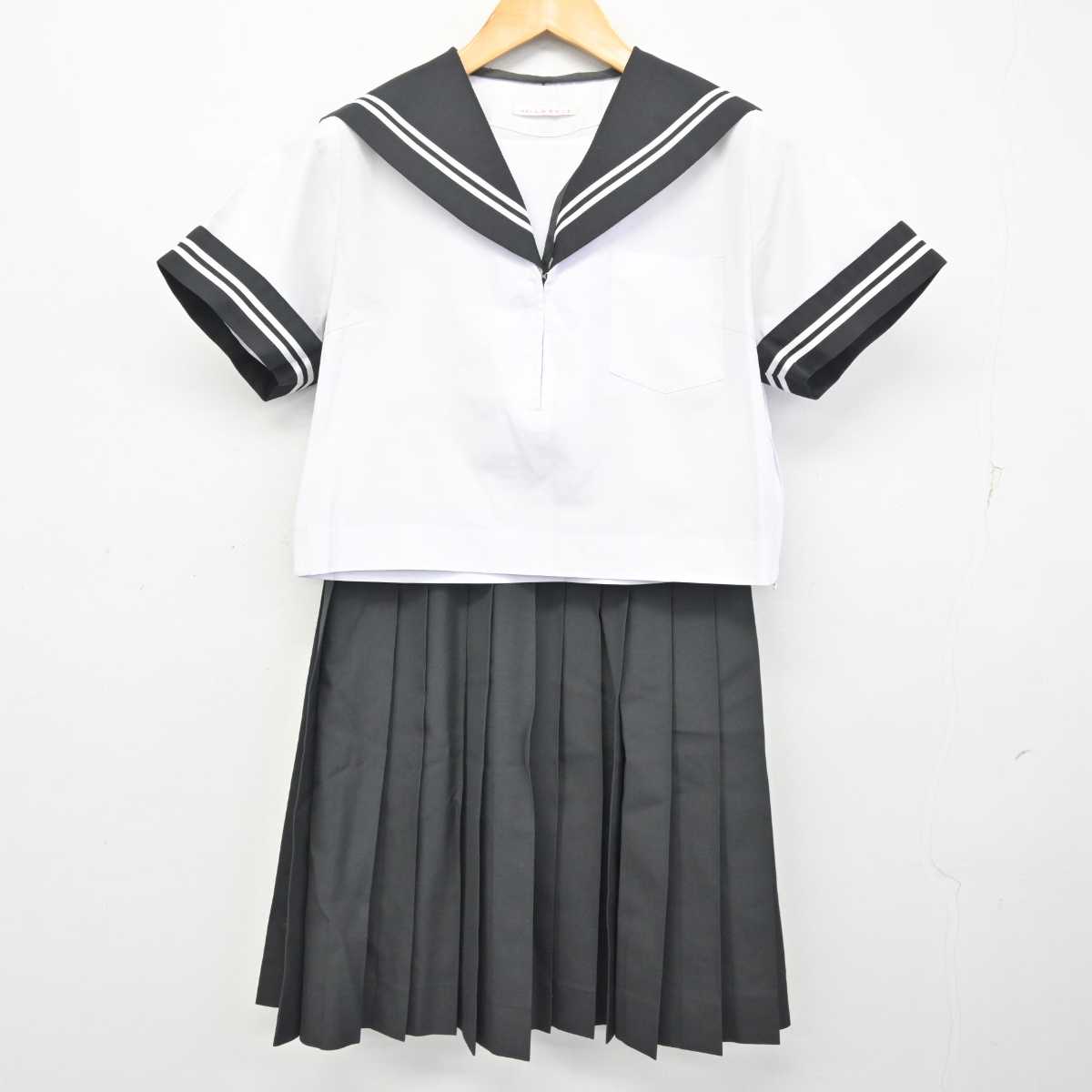 【中古】静岡県 三島市立北上中学校 女子制服 3点 (セーラー服・セーラー服・スカート) sf076558