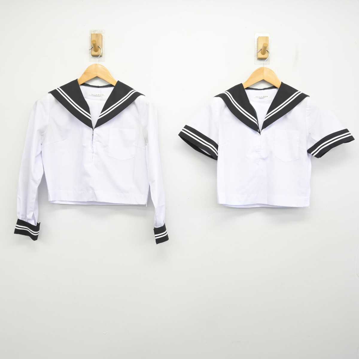 【中古】静岡県 三島市立北上中学校 女子制服 2点 (セーラー服・セーラー服) sf076559