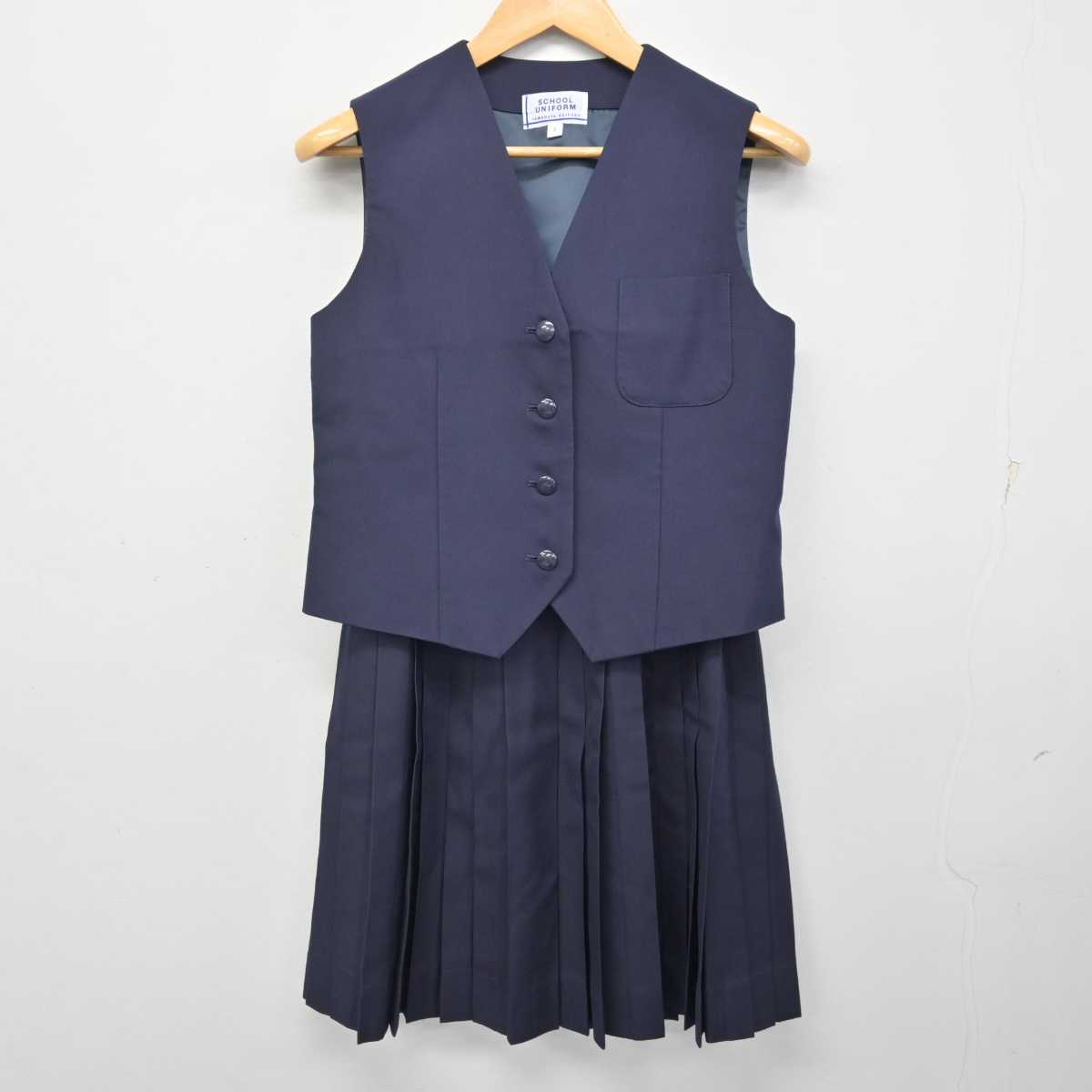 【中古】兵庫県 姫路西高等学校 女子制服 3点 (ブレザー・ベスト・スカート) sf076561