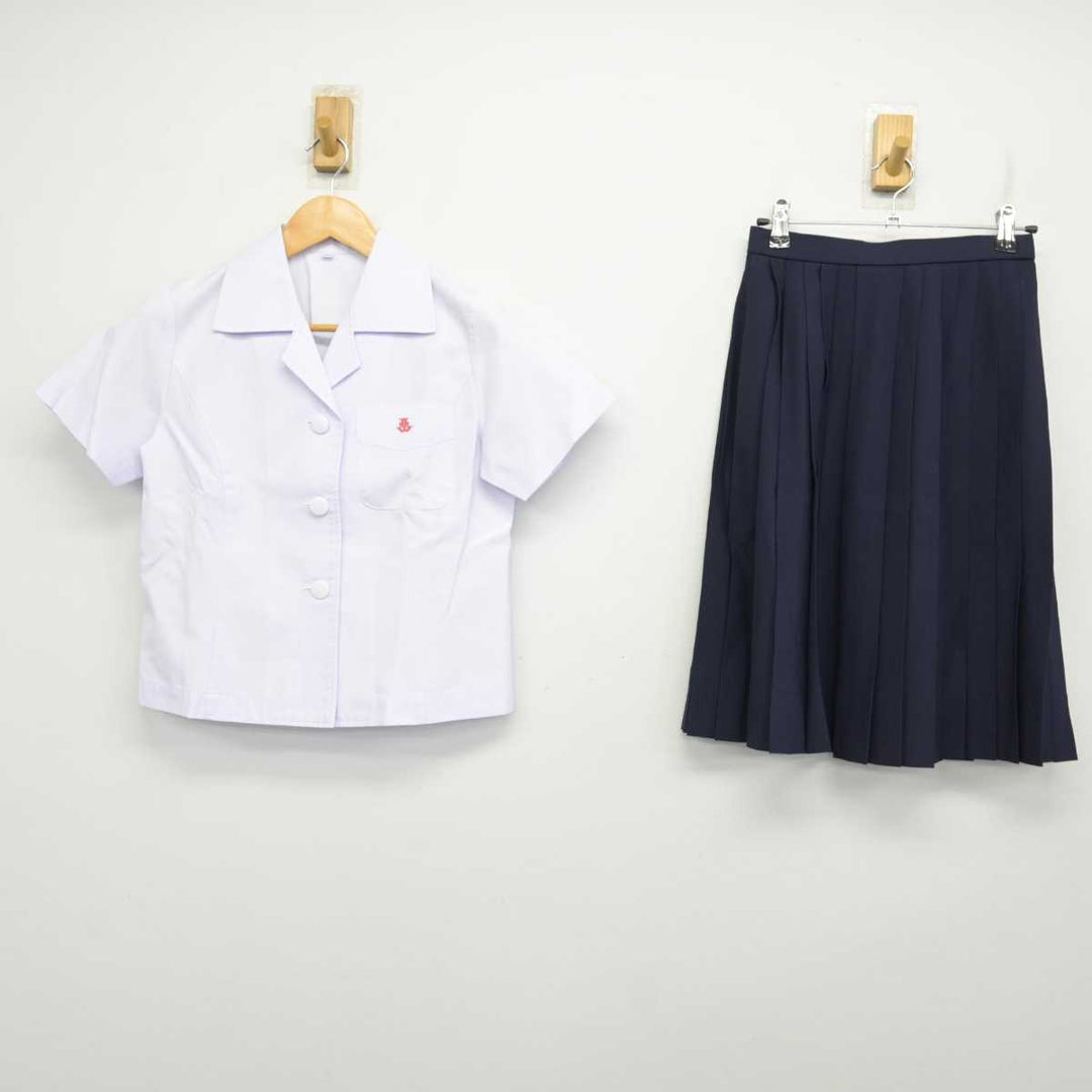 【中古】兵庫県 姫路西高等学校 女子制服 2点 (シャツ・スカート) sf076562