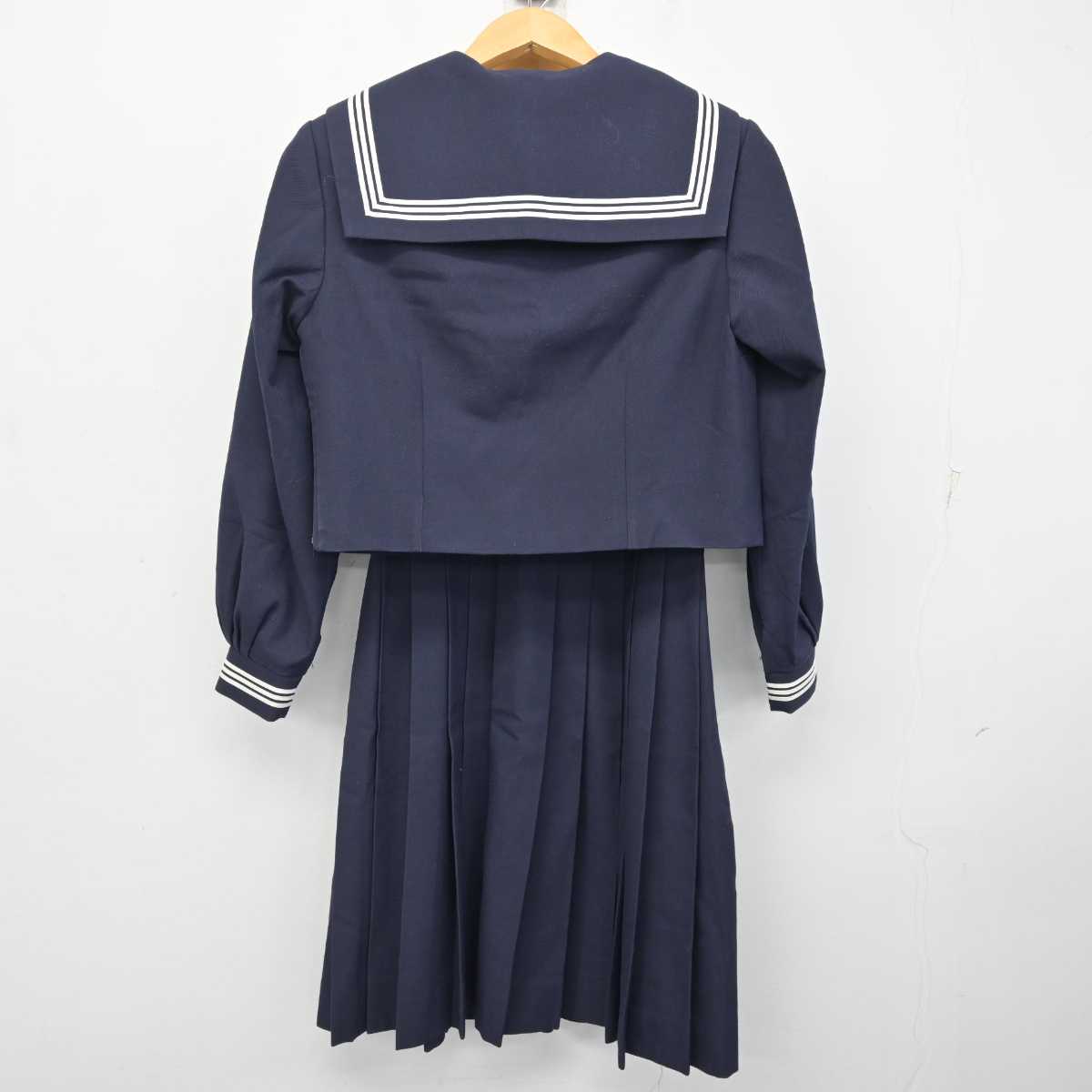 【中古】千葉県 市原市立千種中学校 女子制服 3点 (セーラー服・ジャンパースカート) sf076566