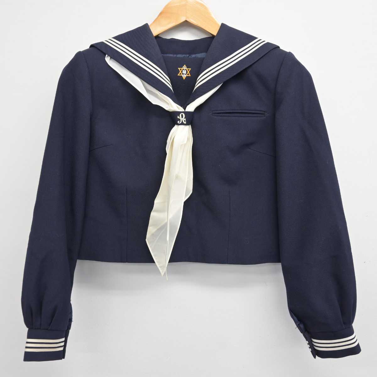 【中古】千葉県 市原市立千種中学校 女子制服 3点 (セーラー服・ジャンパースカート) sf076566