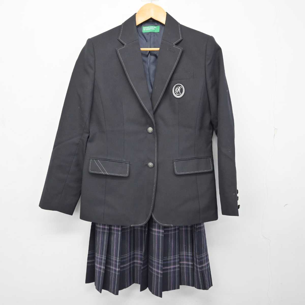 【中古】岡山県 岡山龍谷高等学校 女子制服 3点 (ブレザー・スカート) sf076567