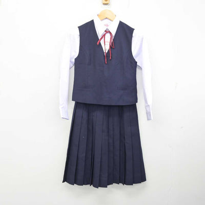 【中古】北海道 名寄東中学校 女子制服 5点 (ブレザー・ベスト・シャツ・スカート) sf076572