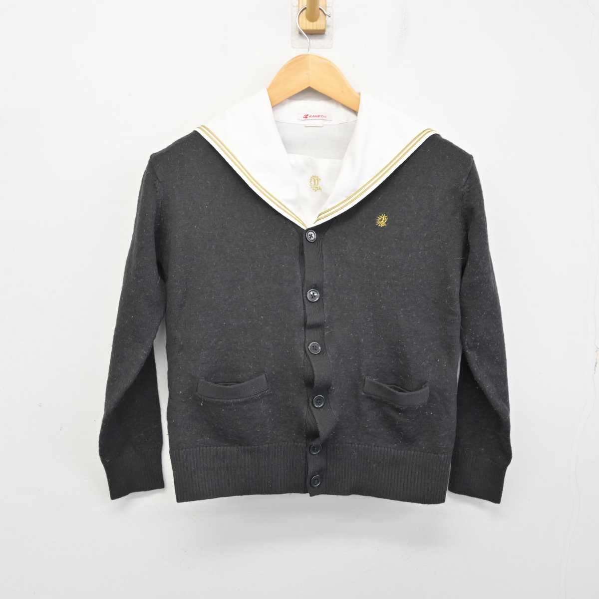 【中古】山形県 山本学園高等学校 女子制服 2点 (ニット・セーラー服) sf076581