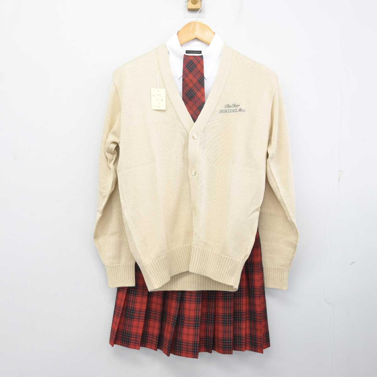 【中古】北海道 北海道芸術高等学校 女子制服 5点 (ブレザー・ニット・シャツ・スカート) sf076593