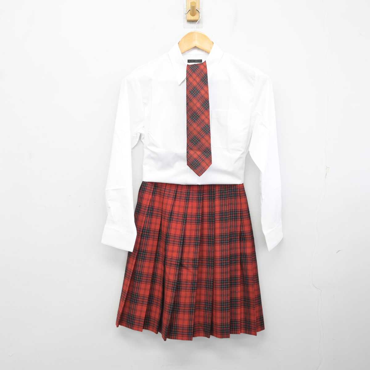 【中古】北海道 北海道芸術高等学校 女子制服 5点 (ブレザー・ニット・シャツ・スカート) sf076593