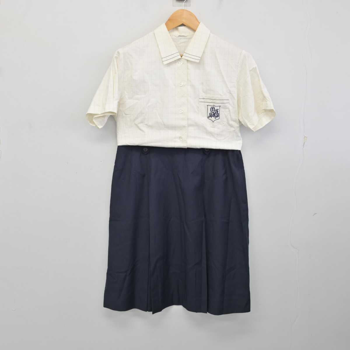 【中古】栃木県 大田原女子高等学校 女子制服 3点 (シャツ・スカート) sf076598