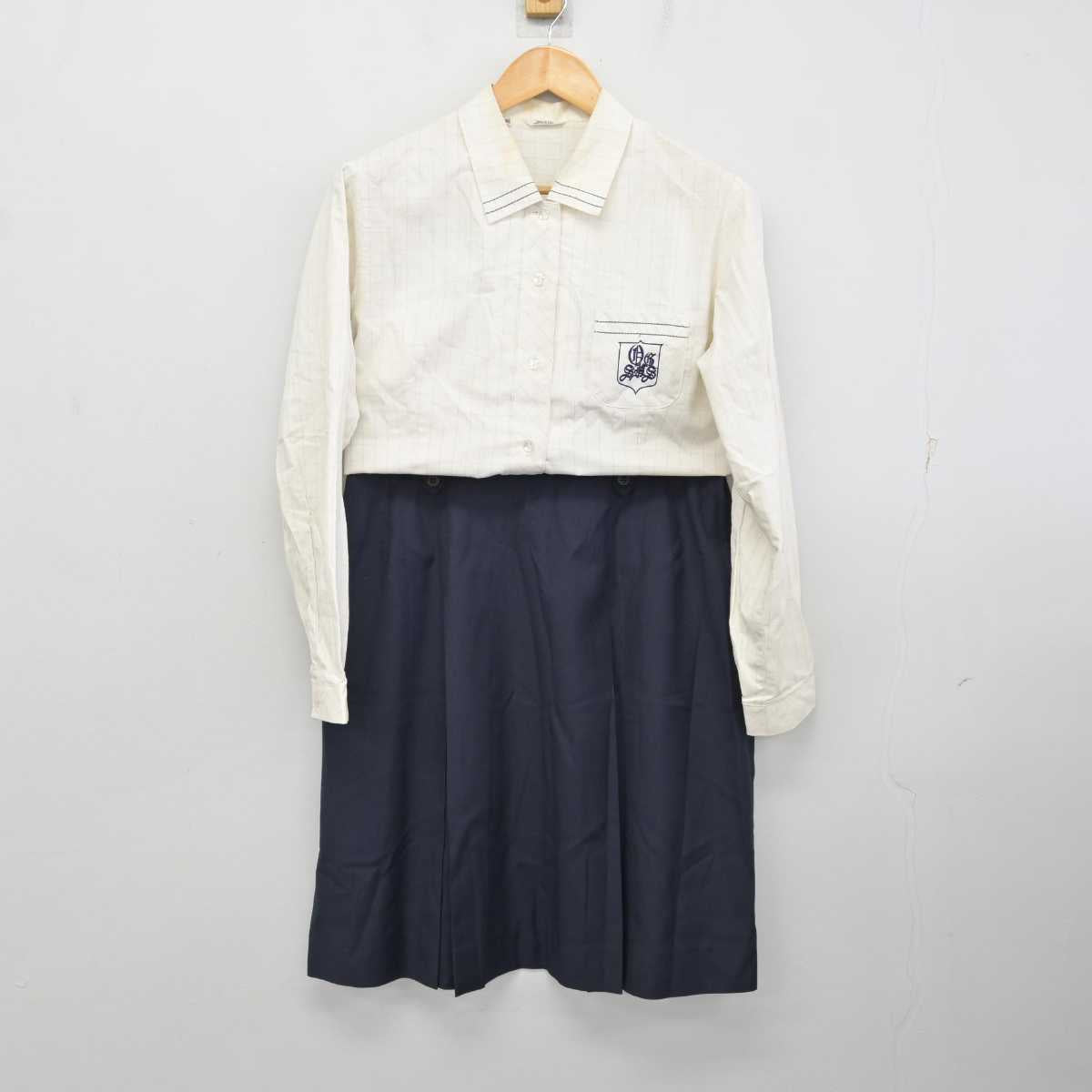 【中古】栃木県 大田原女子高等学校 女子制服 3点 (シャツ・スカート) sf076598