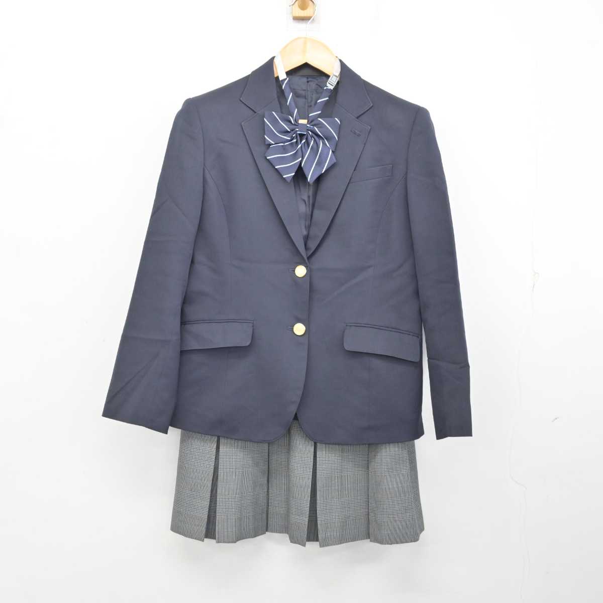 【中古】神奈川県 上矢部高等学校 女子制服 4点 (ブレザー・スカート) sf076599