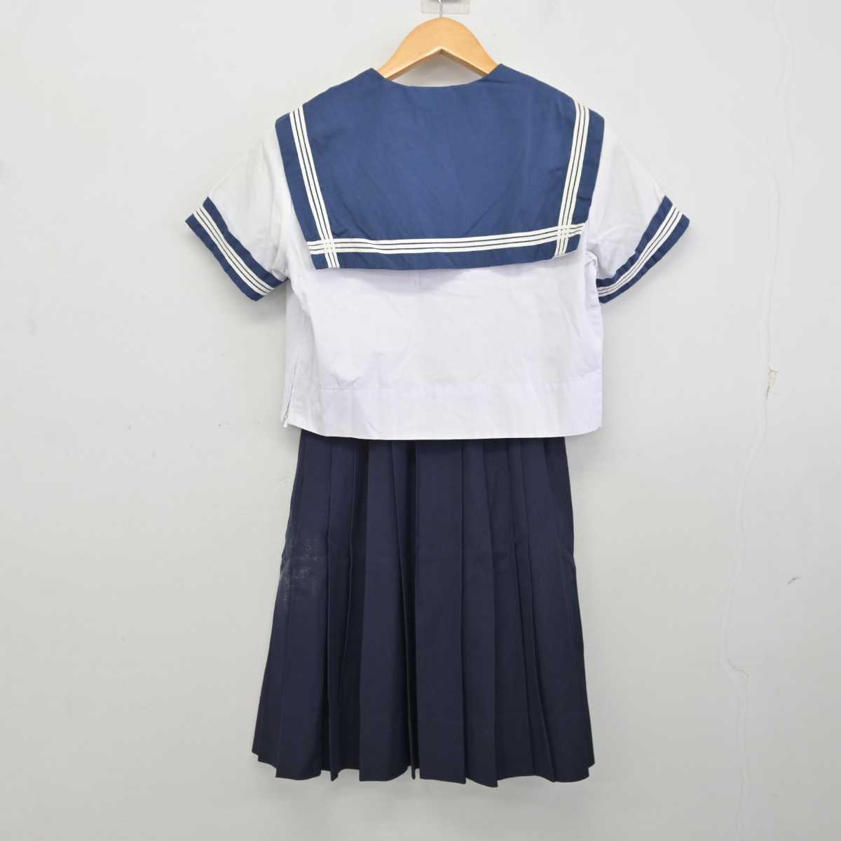 【中古】大阪府 大阪成蹊女子高等学校 女子制服 2点 (セーラー服・スカート) sf076608