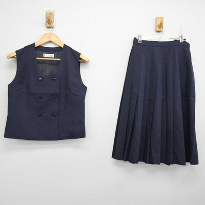 【中古】埼玉県 大宮北中学校 女子制服 2点 (ベスト・スカート) sf076611