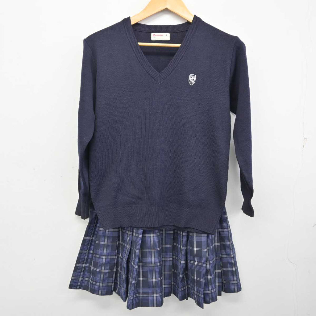 【中古】山口県 萩光塩学院高等学校 女子制服 2点 (ニット・スカート) sf076613 | 中古制服通販パレイド