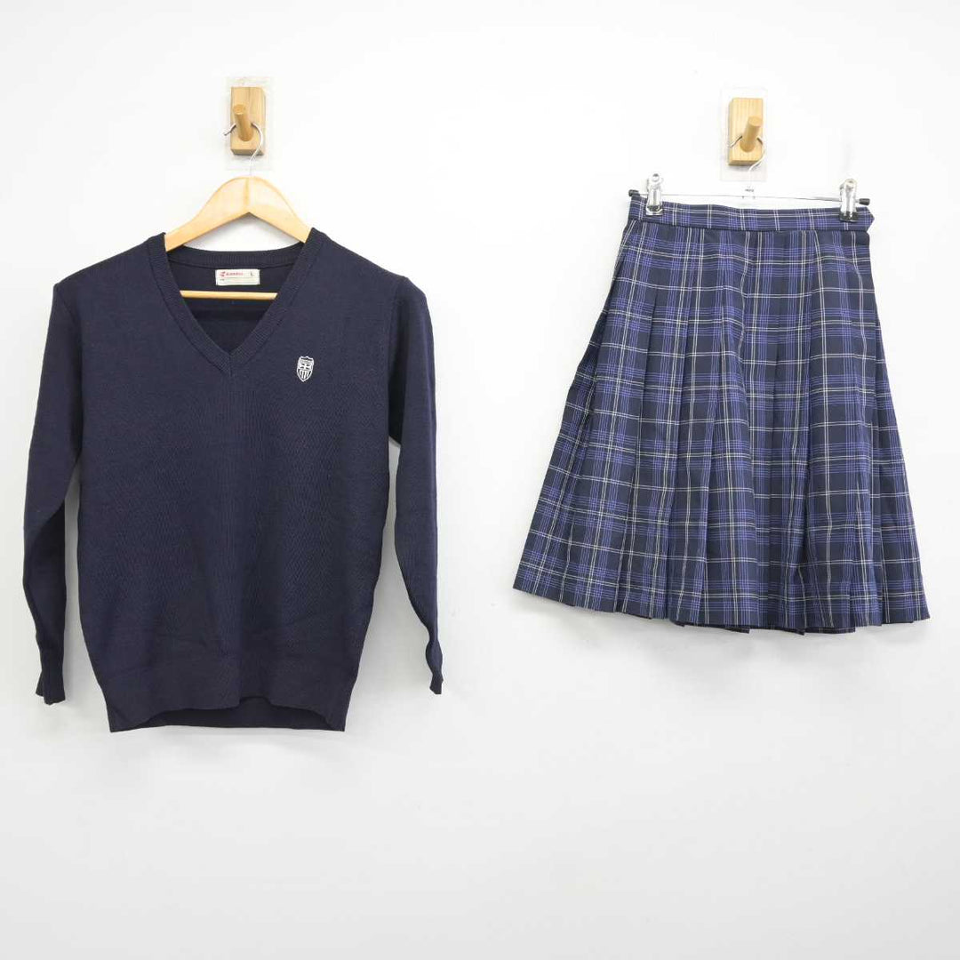 中古】山口県 萩光塩学院高等学校 女子制服 2点 (ニット・スカート) sf076613 | 中古制服通販パレイド