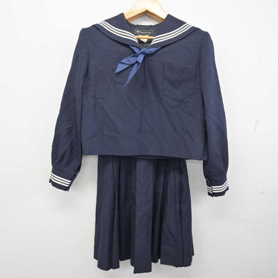 【中古】神奈川県 神奈川学園中学校 女子制服 3点 (セーラー服・ジャンパースカート) sf076615