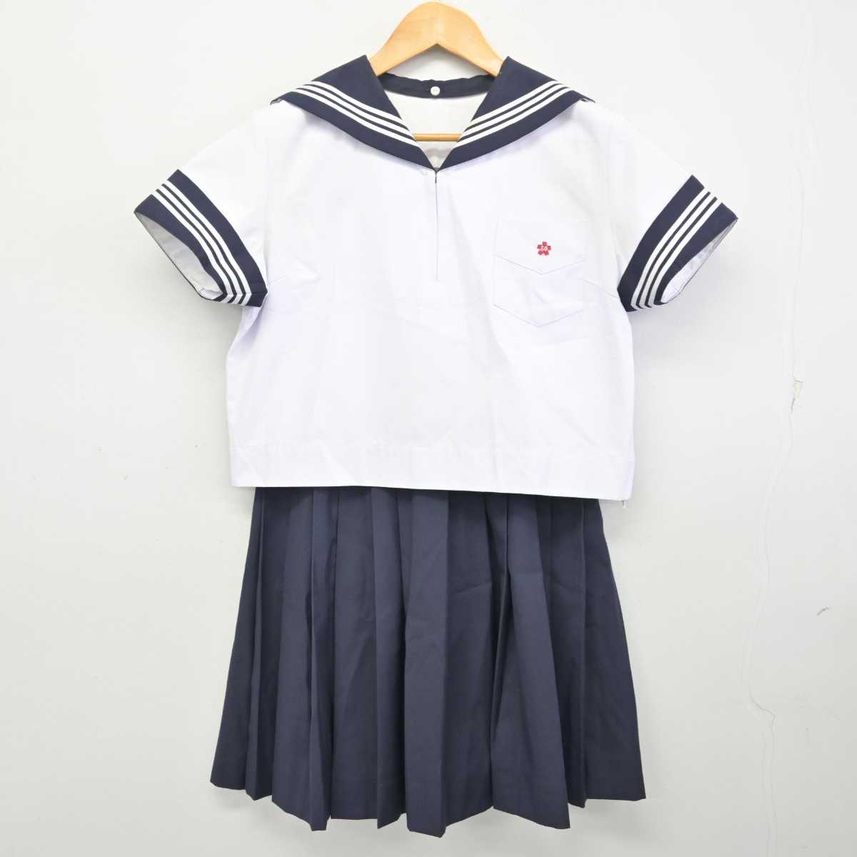 【中古】神奈川県 神奈川学園中学校 女子制服 2点 (セーラー服・スカート) sf076616