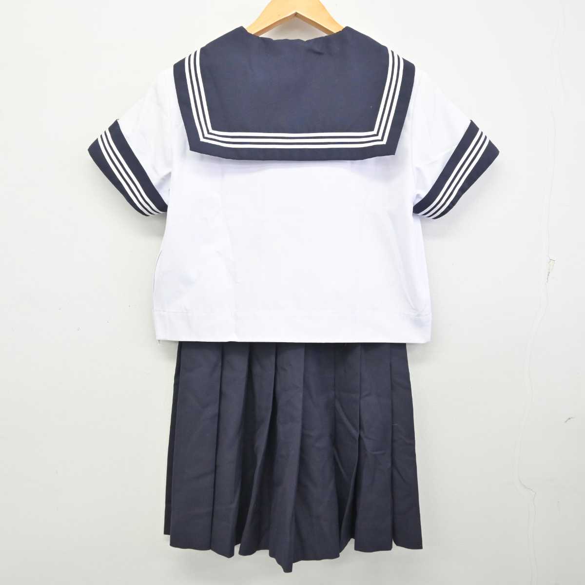 【中古】神奈川県 神奈川学園中学校 女子制服 2点 (セーラー服・スカート) sf076617