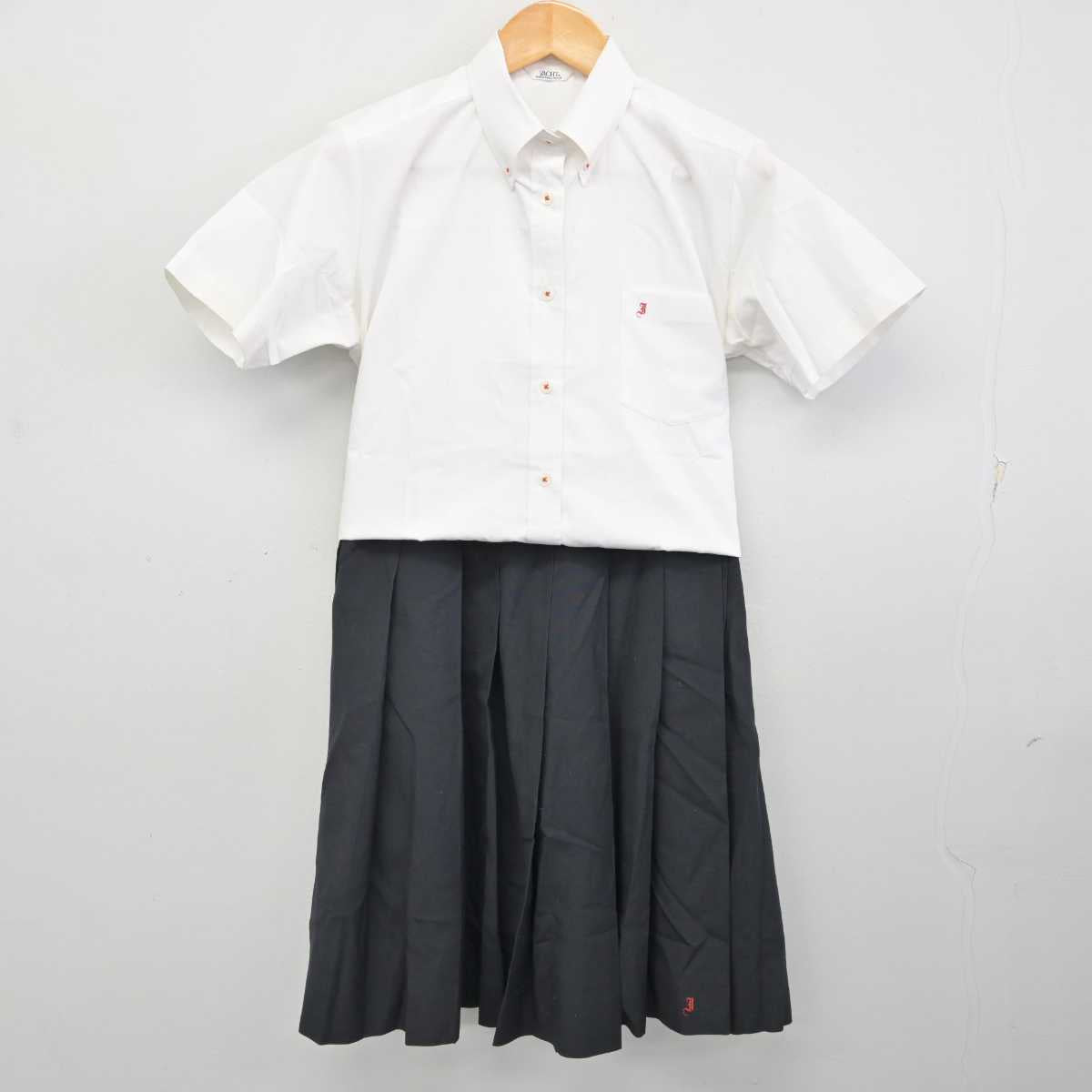 【中古】滋賀県 伊吹高等学校 女子制服 2点 (シャツ・スカート) sf076621