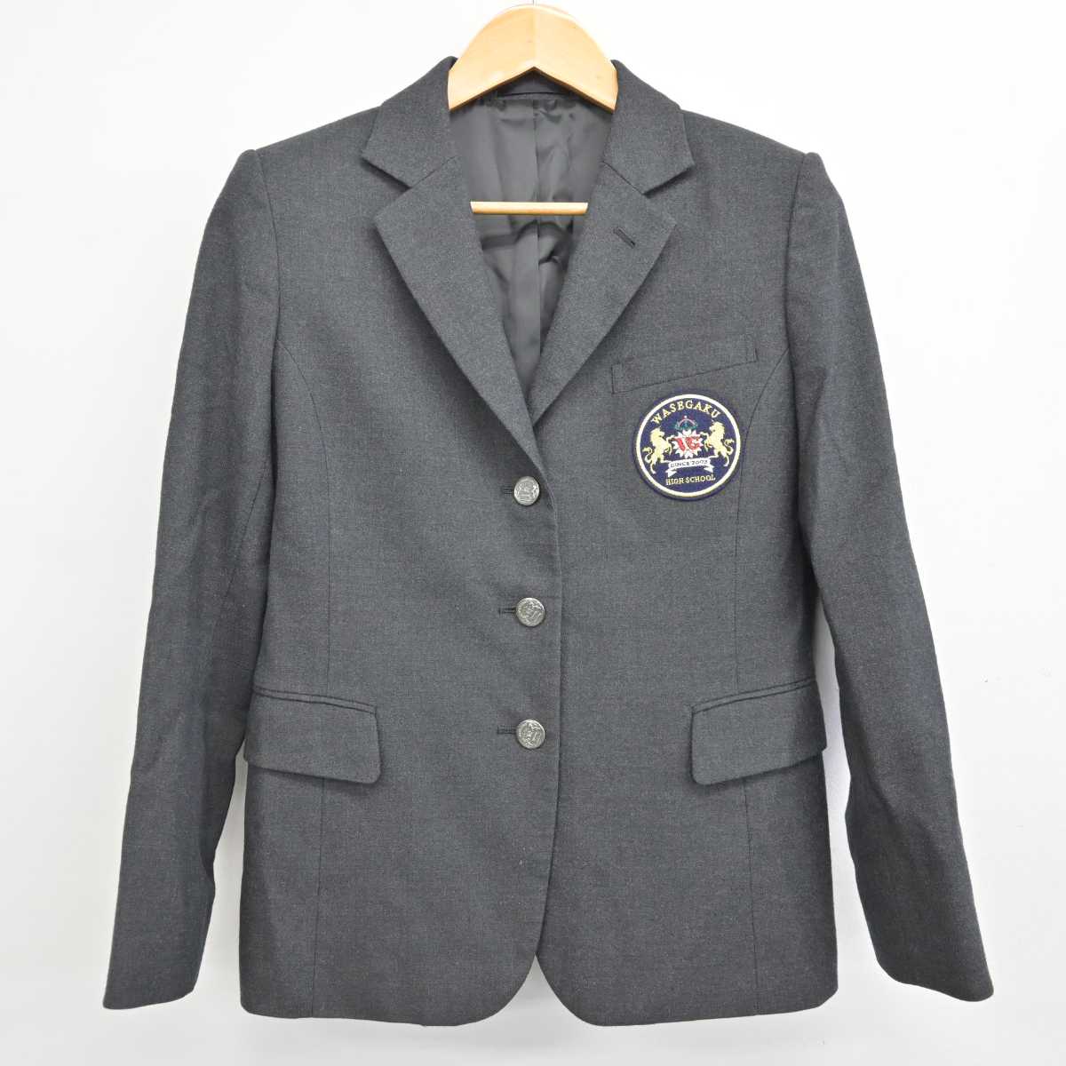 【中古】 わせがく高等学校 女子制服 3点 (ブレザー・スカート) sf076635