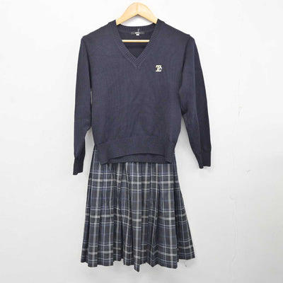 【中古】埼玉県 所沢商業高等学校 女子制服 4点 (ブレザー・ニット・スカート) sf076654