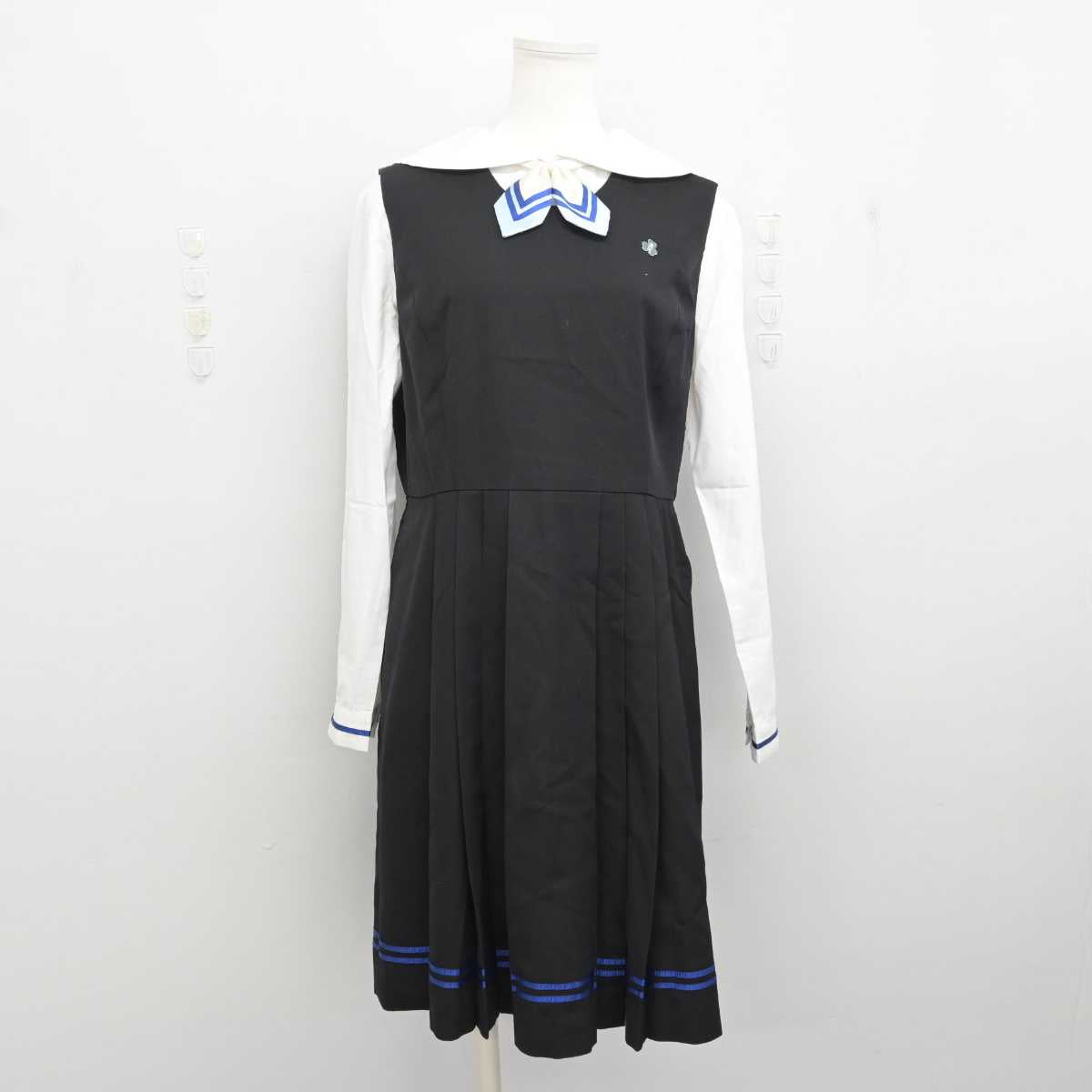 【中古】東京都 瀧野川女子学園中学高等学校 女子制服 5点 (ブレザー・ジャンパースカート・シャツ) sf076658