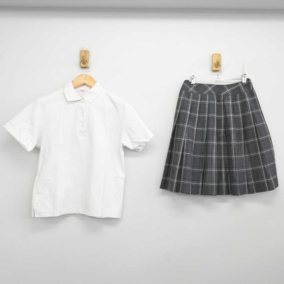 【中古】東京都 実践学園中学校・高等学校 女子制服 2点 (シャツ・スカート) sf076668