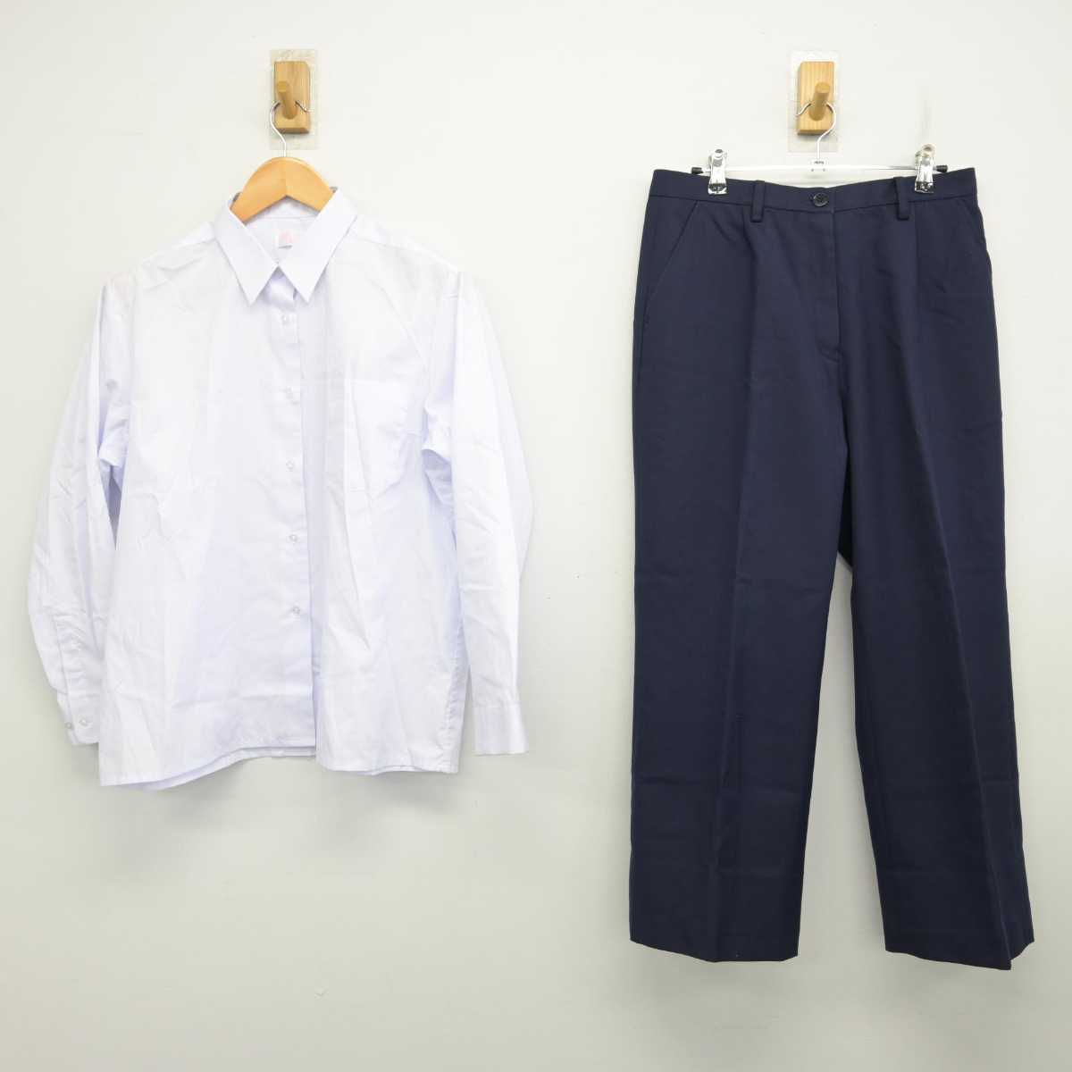 【中古】神奈川県 厚木市立玉川中学校 女子制服 2点 (シャツ・ズボン) sf076676