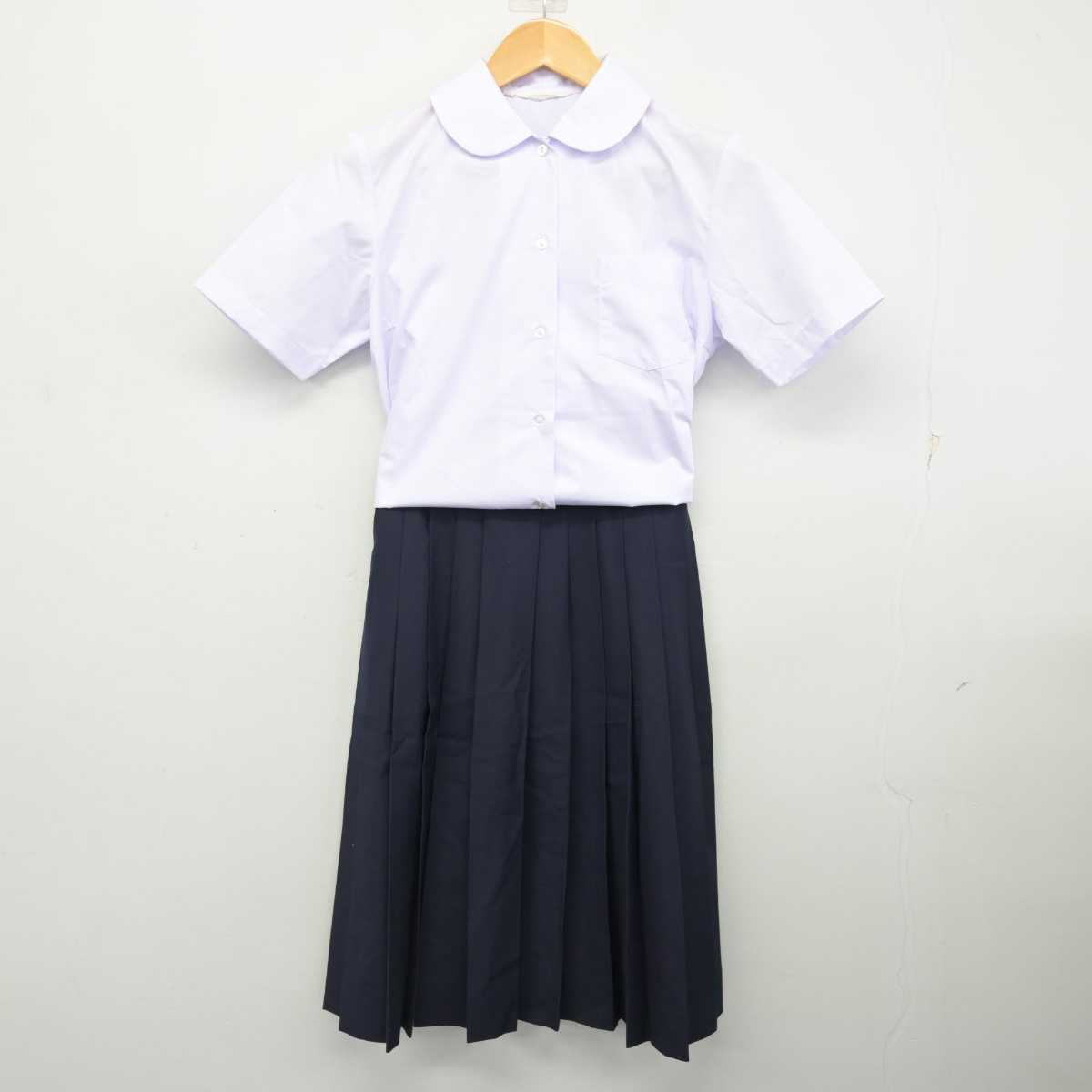 【中古】神奈川県 厚木市立玉川中学校 女子制服 2点 (シャツ・スカート) sf076678