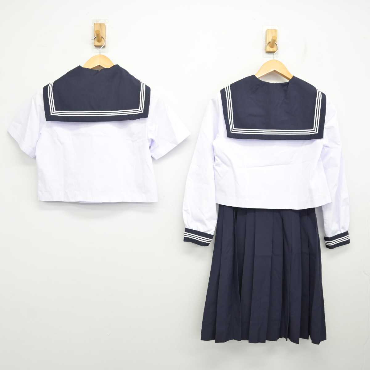 【中古】千葉県 木更津第三中学校 女子制服 3点 (セーラー服・セーラー服・スカート) sf076680